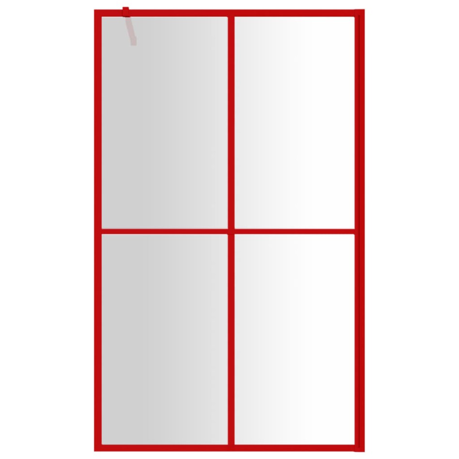 Mampara puerta de ducha vidrio transparente ESG rojo 118x195