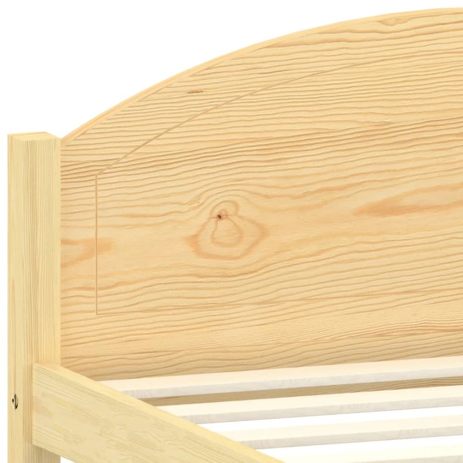 Estructura de cama de madera maciza de pino 140x200