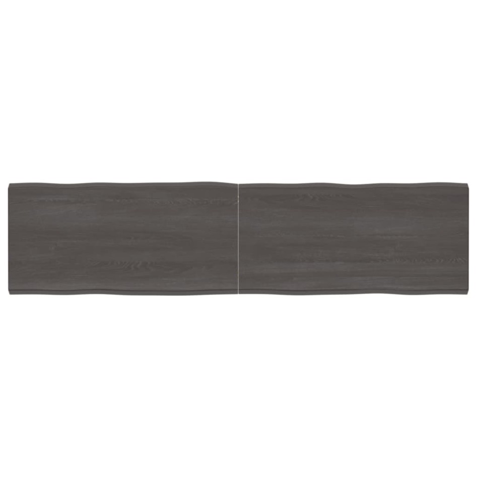 Tablero mesa madera tratada borde vivo marrón 200x50x(2-4)