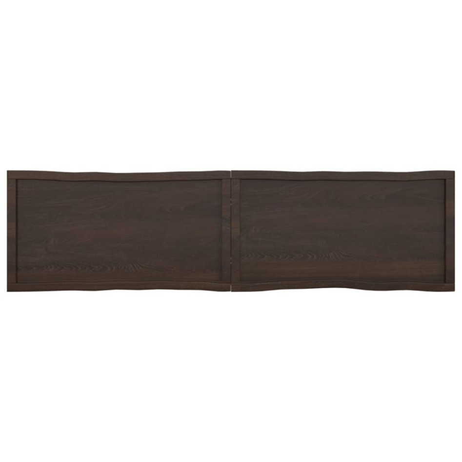 Tablero mesa madera tratada borde vivo marrón 200x50x(2-4)