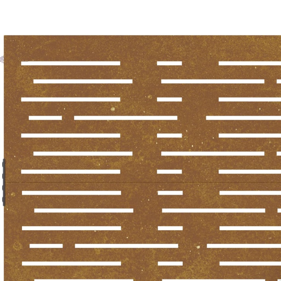 Puerta de jardín acero corten diseño cuadrado 105x205