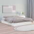 Estructura de cama madera maciza blanco 120x200