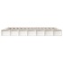 Estructura de cama madera maciza blanco 120x200