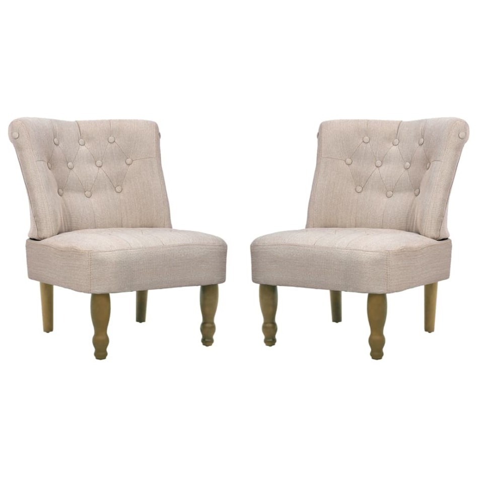 Sillones de estilo francés 2 unidades tela color