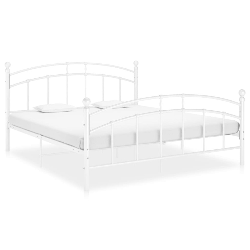 Estructura de cama de metal blanco 200x200