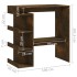 Mesa alta con estante roble ahumado 100x50x101,5