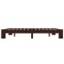 Estructura de cama madera maciza pino marrón oscuro 180x200