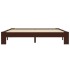 Estructura de cama madera maciza pino marrón oscuro 180x200
