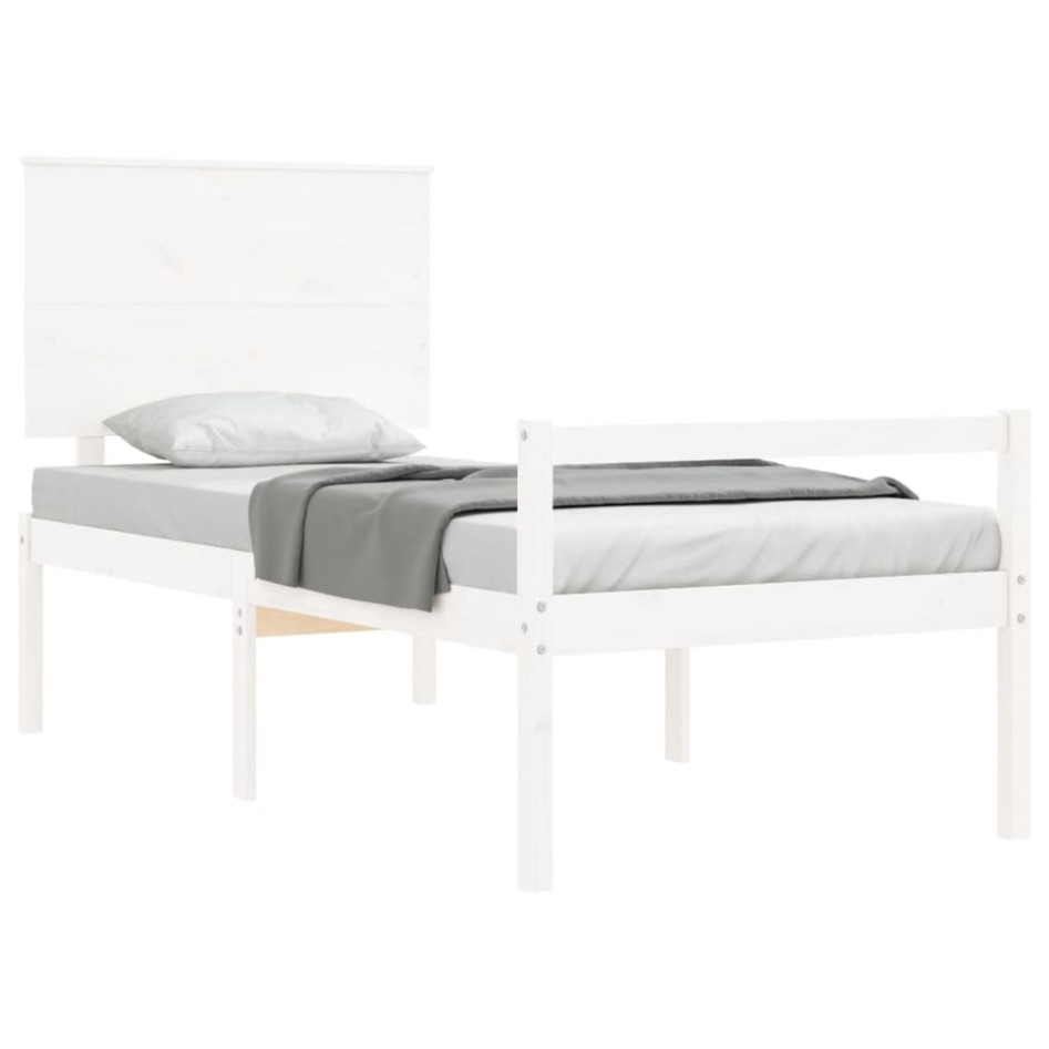 Cama para personas mayores con cabecero madera maciza