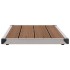 Plato de ducha de jardín WPC acero inoxidable marrón 110x62