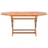 Mesa de jardín plegable madera maciza de eucalipto 160x85x74