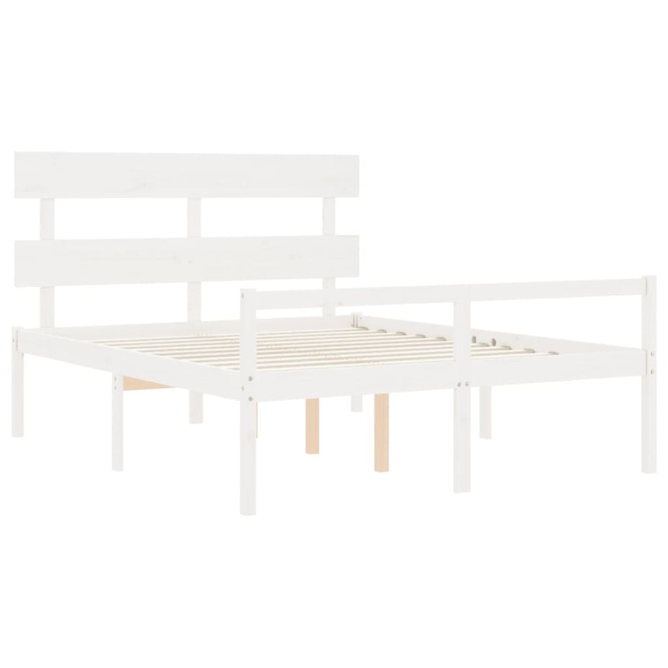 Cama matrimonio personas mayores cabecero madera maciza