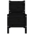 Jardinera de madera de pino maciza negra 178,5x44x75