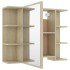 Juego muebles de baño 3 pzas madera de ingeniería roble
