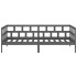 Sofá cama de madera maciza de pino gris 90x200