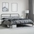 Estructura de cama cabecero y estribo metal negro 180x200