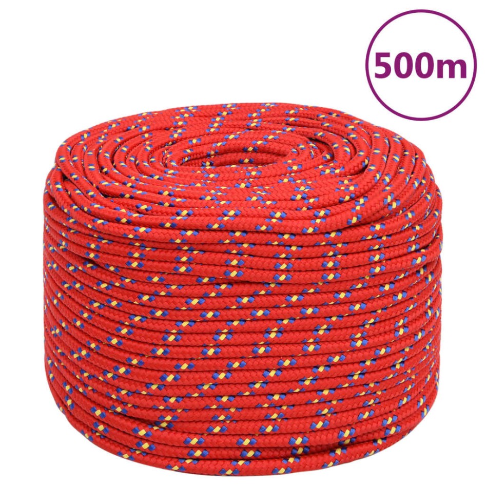Cuerda de barco polipropileno rojo 10 mm 500