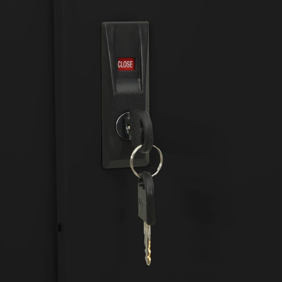 Armario de oficina puerta corredera acero antracita