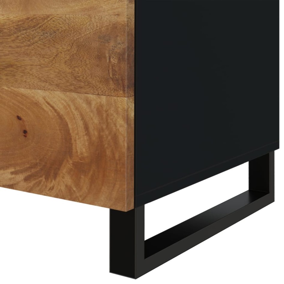 Mesa de centro madera maciza mango y contrachapada 80x50x40