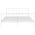 Estructura de cama de metal blanco 200x200