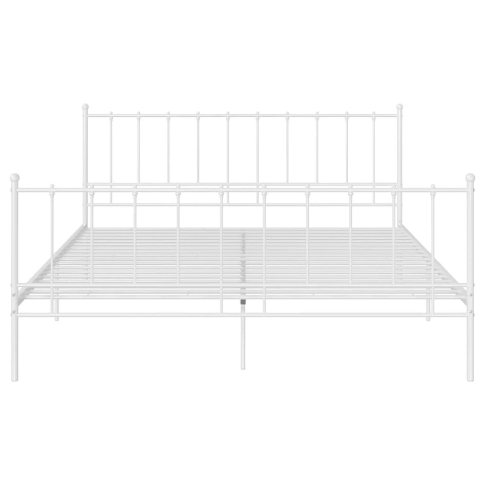 Estructura de cama de metal blanco 200x200