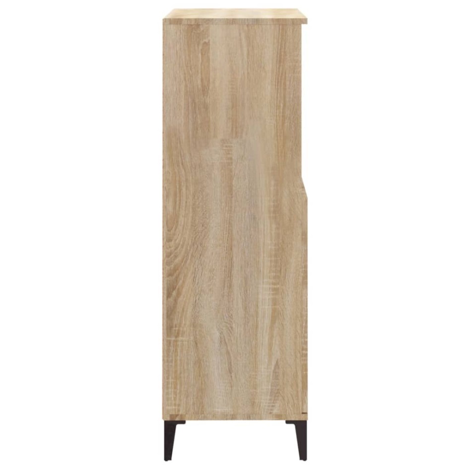 Aparador alto madera contrachapada color roble 60x36x110