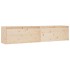 Armario de pared 2 uds madera maciza de pino 80x30x35