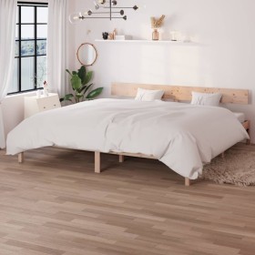 Estructura de cama madera maciza de pino 200x200