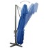 Sombrilla voladiza con doble techo azul celeste 400x300
