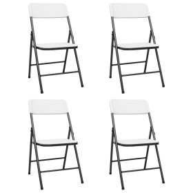 Sillas de jardín plegables 4 unidades de HDPE