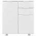 Aparador de aglomerado blanco brillante 71x35x80