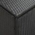 Caja de almacenaje de jardín ratán sintético negro 180x90x70