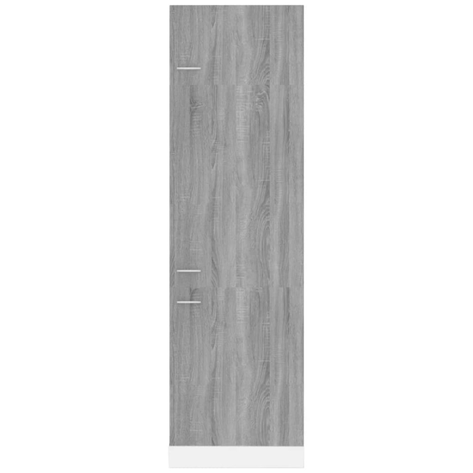 Armario para frigorífico madera gris Sonoma 60x57x207