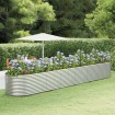 Jardinera de acero recubrimiento en polvo gris 554x100x68 cm