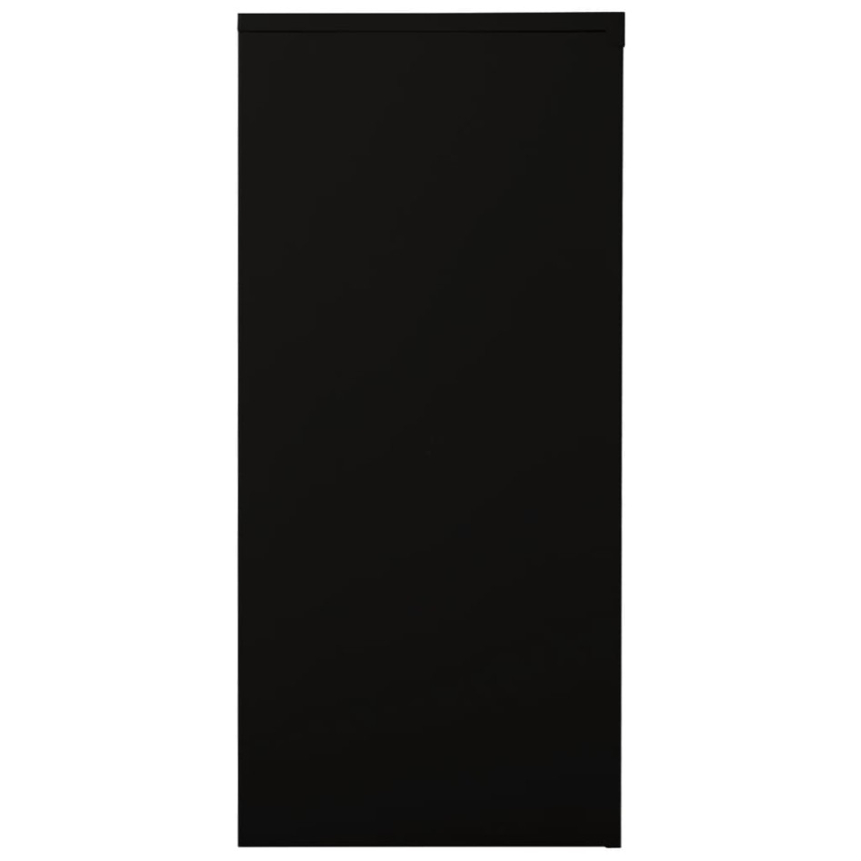 Armario con puerta corredera acero negro 90x40x90