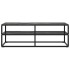 Mueble para TV negro con vidrio de mármol negro 120x40x40