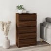 Cómoda de madera contrachapada roble marrón 60x36x103 cm