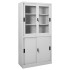Armario oficina puerta corredera acero gris claro 90x40x180