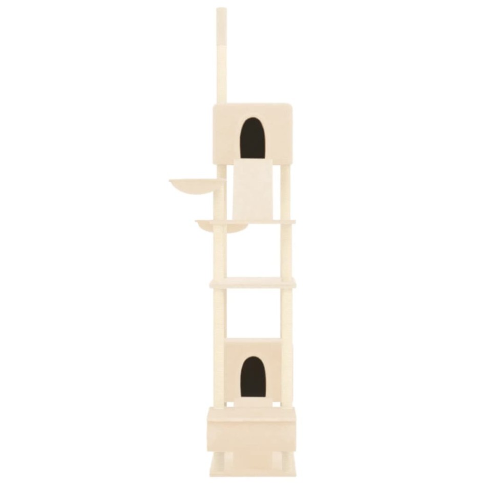 Árbol rascador para gatos de suelo a techo crema 277-303