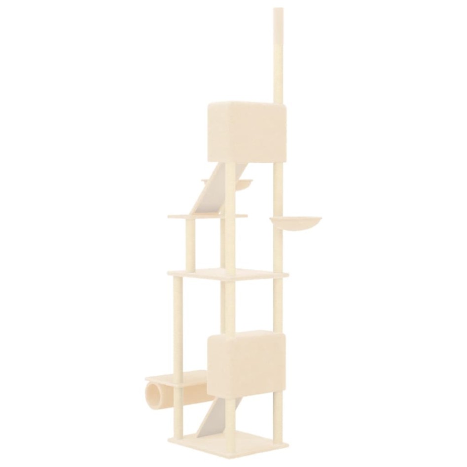 Árbol rascador para gatos de suelo a techo crema 277-303