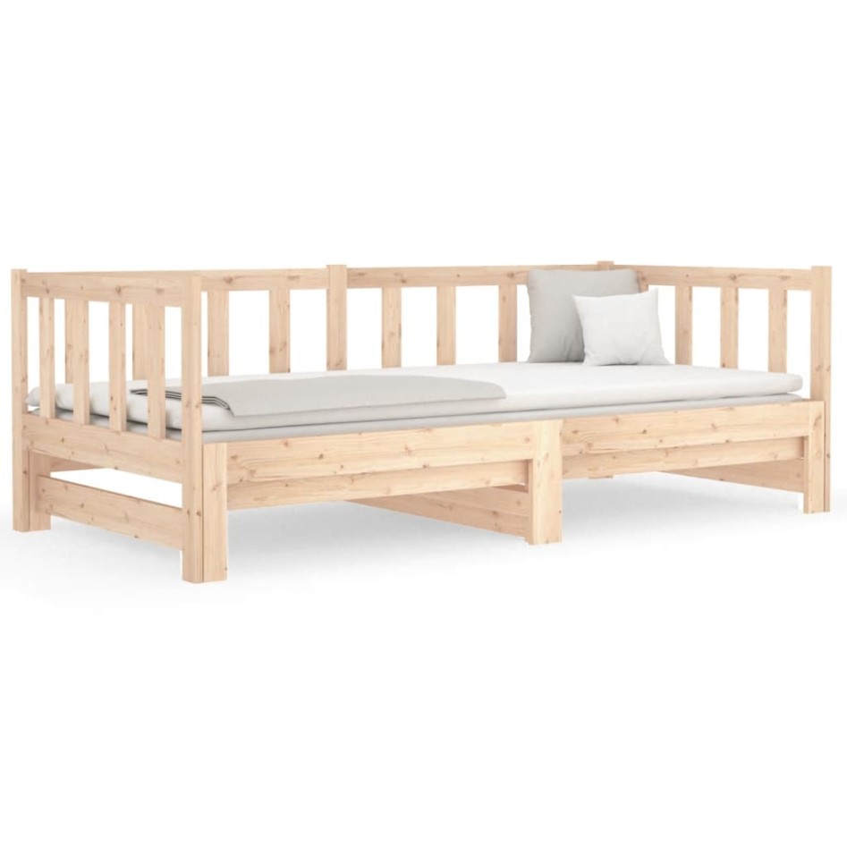 Sofá cama extraíble madera maciza de pino 2x(90x190)