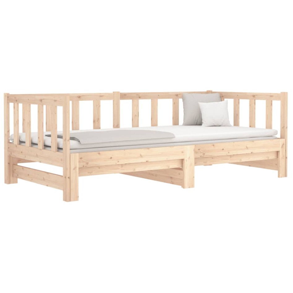 Sofá cama extraíble madera maciza de pino 2x(90x190)