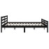 Estructura de cama madera maciza negro Supe King 180x200