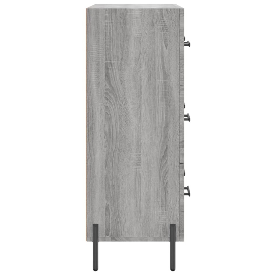 Aparador de madera de ingeniería gris Sonoma 69,5x34x90