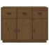 Aparador de madera maciza de pino marrón miel 100x40x75