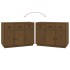 Aparador de madera maciza de pino marrón miel 100x40x75