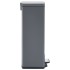 Cubo basura con pedal antihuellas 30L gris acero