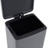 Cubo basura con pedal antihuellas 30L gris acero