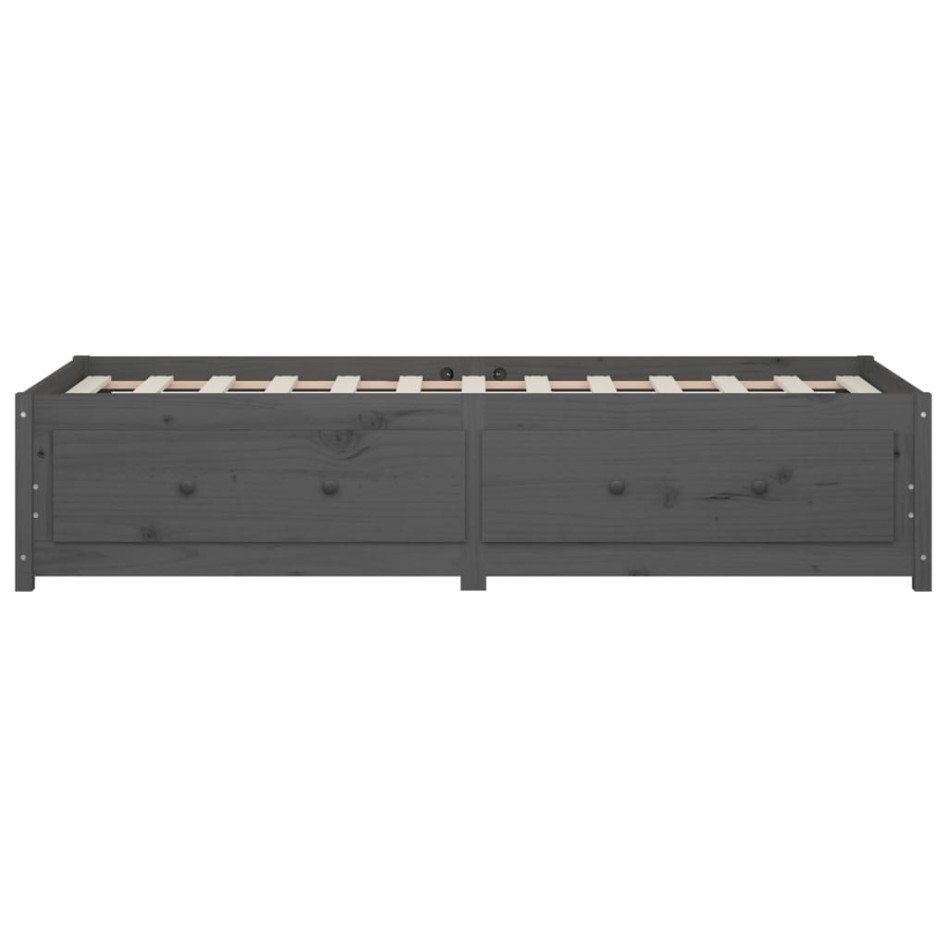 Sofá cama de madera maciza de pino gris 90x190