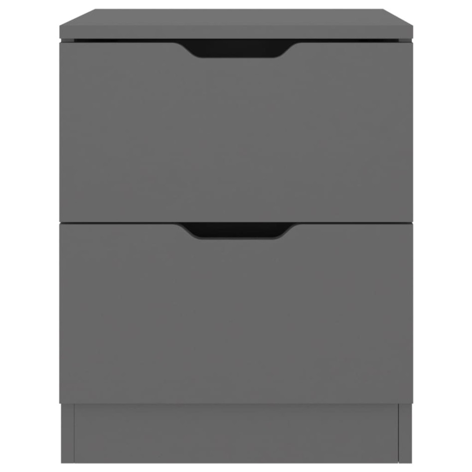 Mesitas noche 2 uds madera ingeniería gris 40x40x50